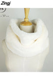Fur Winter Scarf Women Faux Fur Collar Ring Scarves Lady Pashmina Wraps Shawls Winter Bandana foulard Cashmere