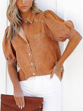 Spring And Autumn New Imitation Of The Denim Shirt Cardigan European Version Of Multi-Color Multi-Color