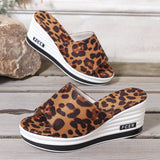 And Summer New Fish Mouth Slope And Slippers Women Wear Fashion Leisure Flip-Flops To Drag Large Size Women's