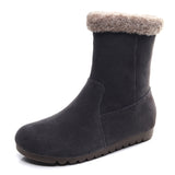 Snow Boots Women's New Short Barrel Krainian Winter Flat Bottom Anti-Slip Thick Velvet Sleeve High Cotton