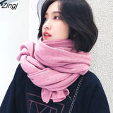 Women Scarves Solid Winter Soft Korean Style Outdoor Trendy Warm All-match New-arrival Hot Selling Female Couple Thickening