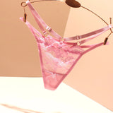 T-Tong Trousers Female Transparent Fine-Belt Bow Bow New Scratchless Breathable Mesh Hot Low-Waisted French Trouser