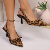 Summer New Fine Heel Sharp Head Sexy High Heel Single Shoe Pointy Bow Women's