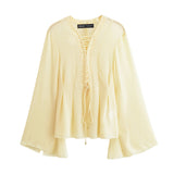 New Lace-Decorated Chiffon Loose Shirt