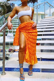 Pleated Woven Skirt for Women Sexy Oversized Casual Clothing Irregular Shape Side Lace Beach Style Female Outfits