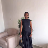 2025 New Women's Folded Commuting Skirt Fashion