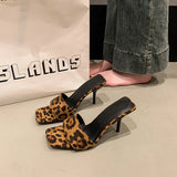 Slippers 2025 Summer Font Light High-Sleeker Cool Slippers Fashion Leopard Prints And
