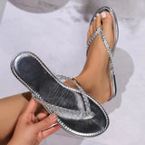 Zingj Slippers Female 2024 Summer Wear Herringbone Toe Solid Color Simple Casual Large Size Cool