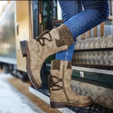 Autumn And Winter New Women's Cotton Boots Flat Bottom Leisure Size 43 Medium Boots Women Hot Snow