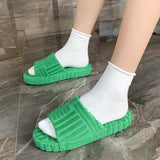 Fur Slippers Women's New Autumn 2025 Candy Flat Bottom Thick Bottom Wear Fashion