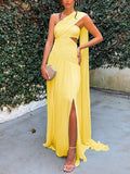 Women's Fashion Tset-Pair Skirt Dress Ribbon Open Fork Body Girl