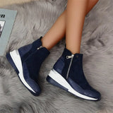 Large-Size Boots Children 2025 Autumn And Winter New Sports Wind Round Head Side Zippered Women's Snow