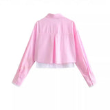 Women's Clothing Explosion Fashion Collar Long Sleeve Single Buckle