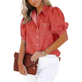 Spring And Autumn New Imitation Of The Denim Shirt Cardigan European Version Of Multi-Color Multi-Color