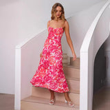 Zingj Summer New Royal Sister Wind With Beautiful Back French Low-Cut Sling Dress