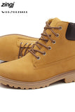 Men Boots PU Outdoor Snow Ankle Boots Male Lace Up Anti-slip Booties British Sneakers Plus Size 46 Zapatos De