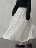 Breath. Natural High Fermented Washing Of Moss A-Word Half-Dress White Dress 2025 Summer Homemade Gentle
