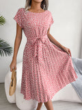 Wind Shooting New Leisure Short-Sleeved Flowers In The Spring And Summer Dress Women's