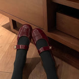 College Style Classic Round Head With A Bold Heel Mary Jane Single Shoes Women's Spring And