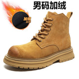 Zingj Martens Couples Fall 2024 Short Boots Fashion Ready Large Yellow Boots British Style Work Boots