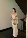 Xixi 2025 Autumn Dress New High-Waisted Vertiny Temperament Sling Dress High-End Long Dress Women