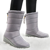 Women Boots Mid-Calf Down Boots High Bota Waterproof Ladies Snow Winter Shoes Woman Plush Insole Bota Feminina
