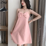 Women Chic Fashion Korean Style Home Soft Sleepwear Cute Sweet Elegant Sexy Casual Sleeveless Thin Summer New
