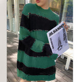 Early Autumn Sweater Long-Sleeved Striped Sweater Languid Sweater Languid Collar Knitted