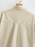 Summer New Women's Niche Fun Stamp Cotton Open Skirt Shirt