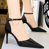 Shoes Green Blue Women Pumps Fashion Women Office Shoes Sexy High Heels Silk Stiletto Heels Women Sandals Plus Size