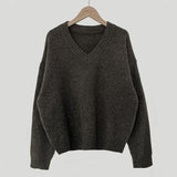 V-Neck Pullover Dark Academia SweaterOutfit