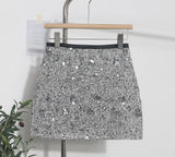 New Scaro Squint Red Skirt High Waist Thin A Word Backbage Anti-Walking Short Skirt