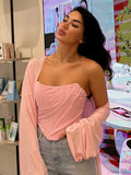 Girls Wind Exposed Tight Net Yarn Fish Bone Corset Summer Must Be Sexy To Repair Women's Summer