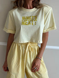 Summer New Trendy Printing Short-Sleeved Shoulder T-Shirt Women Loose Leisure Hot Girl