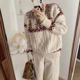 Bear Christmas Print Sweater- Outfit