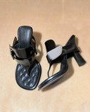 Generous High-Heeled Women 2025 New Coarse Man With Flip-Flops And Black Tea Green After Tripling