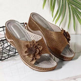 Summer Wish Women's Shoes Large-Size Sandals Women Weaving Flowers Slopes And Slippers