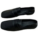 Shoes Women Soft Leather Shoes 2025 New Leisure Flat Sole Single Shoe One Foot Pedalle Shoes On The Feet Of Muller
