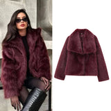 Imitation Fur Jacket Lady Loose Long-Sleeved Coat Toka Fox Hair In Autumn/Winter