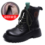 Layer Of Cowhine Martin Boots Women's Station Pine Cake And Single Boots Retro Handmade And Winter Boots