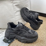 Summer New Thick Bottom Breathable Single Loose Cake Old Dad Shoes Sports And Kitten Leg White Shoes Women