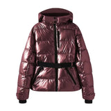 Women's Clothing Explosion With Belt Long-Sleeved Ski Cotton Jacket