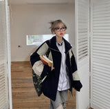 Contrast Color Block Bomber Jacket-Outfit