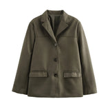 Women's ZA Autumn And Winter New Street Fashion Single-Dbutton