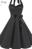 Women Sexy Nightclub Dress Summer Vintage Halter Party Dresses Elegant Cocktail Blackless A-Line Blue Black