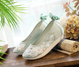 Zingj Shoes, Hanfu Shoes Ancient Style Ancient Thick Platform With Embroidered Cloth Shoes And Autumn And