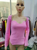 Zingj New Autumn And Winter Elastic Open Shoulder Base Knit-Outfit