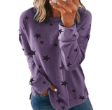 Loose Oversized Urban Leisure Long Sleeves T-shirt Printed