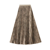 Style Print 100 Rial Skirt Women 2025 Spring New Slimy Skirt Hanging High Waist A Long Skirt