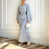2025 New Southeast Asian Women's Knitted Sweater With A Dress Dress